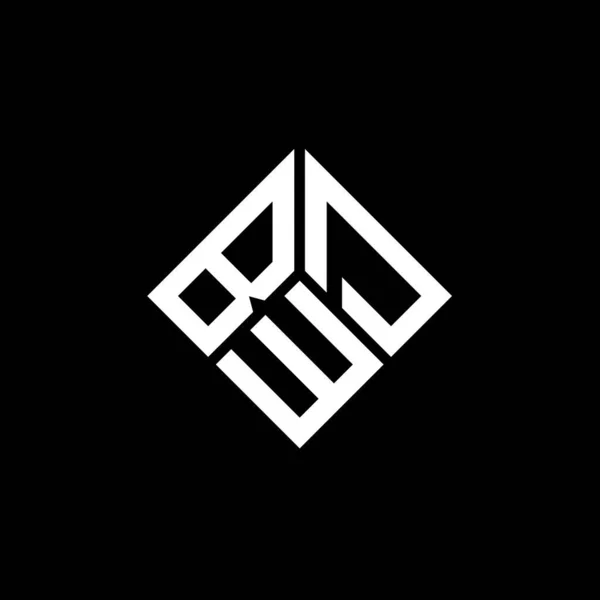 Σχεδιασμός Λογότυπου Bwd Γραμμάτων Μαύρο Φόντο Bwd Δημιουργική Αρχικά Γράμμα — Διανυσματικό Αρχείο