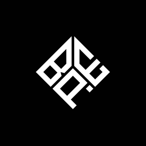 Буква Bpe Логотип Дизайн Черном Фоне Bpe Creative Initials Letter — стоковый вектор