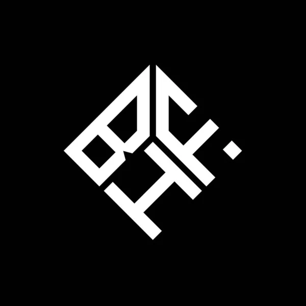 Projekt Logo Litery Bhf Czarnym Tle Kreatywne Inicjały Bhf Koncepcja — Wektor stockowy
