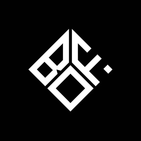 Bof Bokstav Logotyp Design Svart Bakgrund Bof Kreativa Initialer Brev — Stock vektor