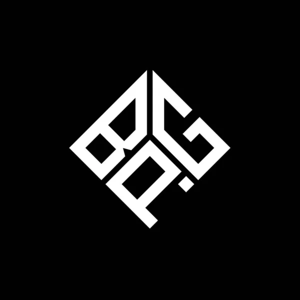 Diseño Del Logotipo Letra Bpg Sobre Fondo Negro Bpg Iniciales — Archivo Imágenes Vectoriales