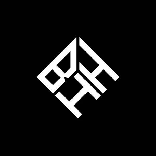 Bhh Lettre Logo Design Sur Fond Noir Bhh Initiales Créatives — Image vectorielle