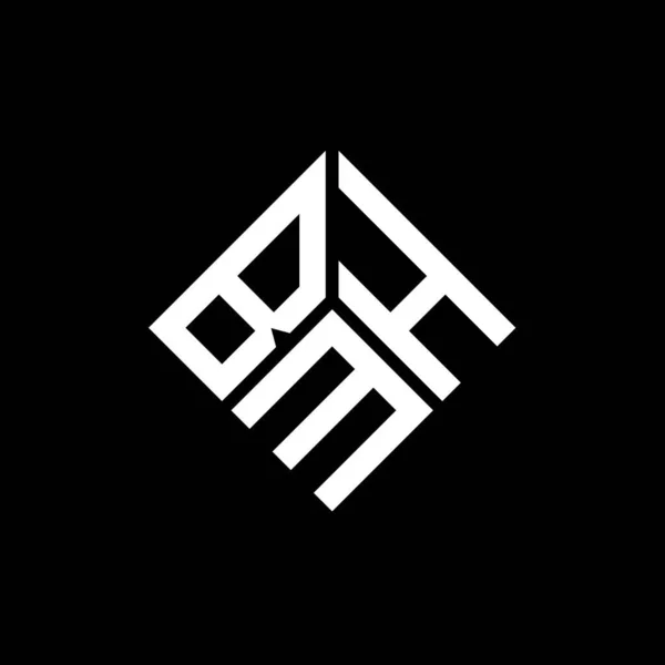 黒の背景にBmhの手紙のロゴデザイン Bmhクリエイティブイニシャルレターロゴコンセプト Bmh手紙のデザイン — ストックベクタ