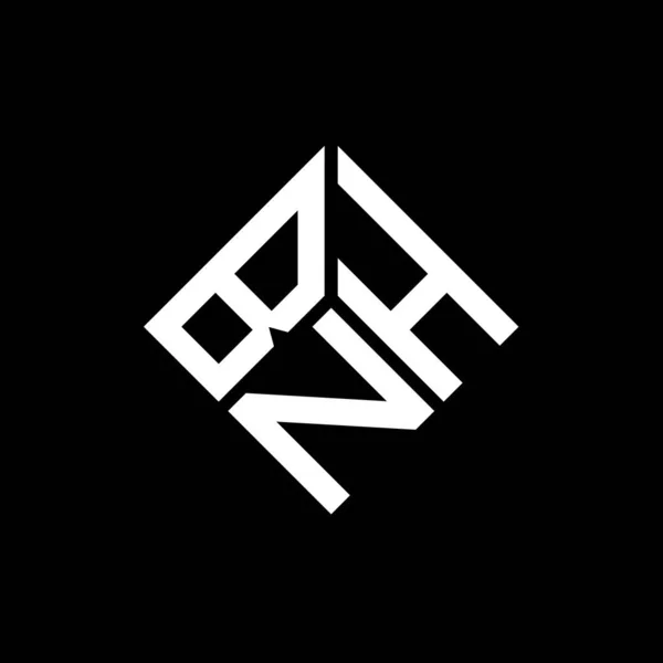 Projekt Logo Litery Bnh Czarnym Tle Bnh Twórcze Inicjały Koncepcja — Wektor stockowy