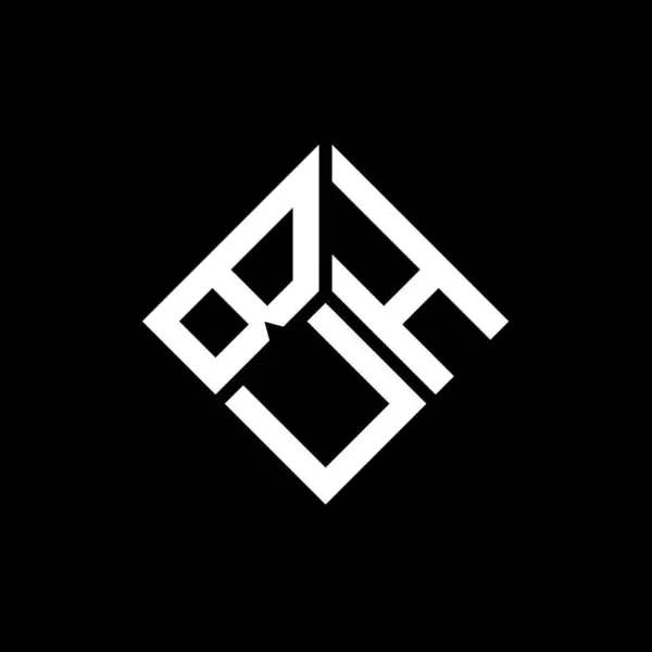 Buh Design Logotipo Carta Fundo Preto Mas Iniciais Criativas Conceito —  Vetores de Stock