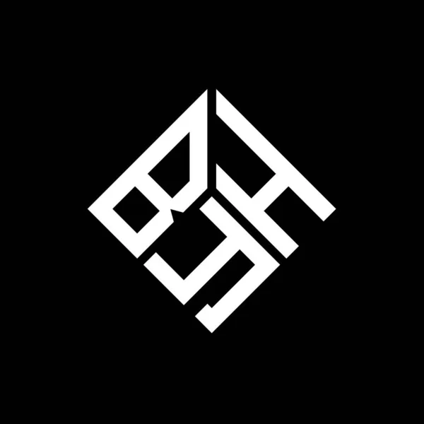 Дизайн Логотипа Byh Чёрном Фоне Концепция Логотипа Инициалами Byh Дизайн — стоковый вектор