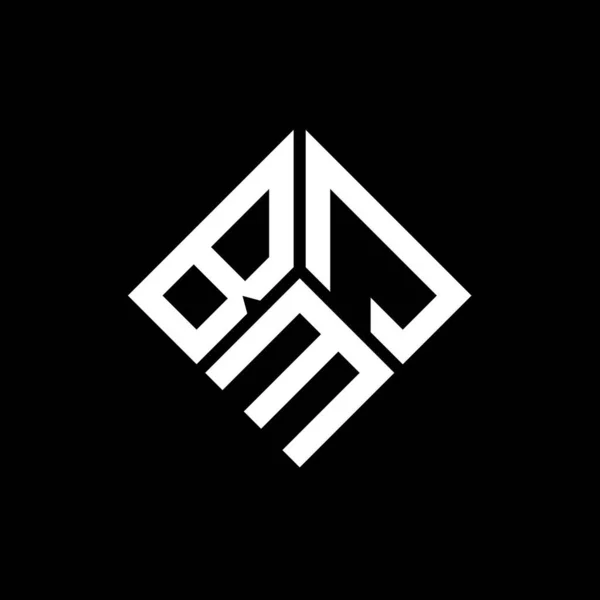 Bmj Brev Logotyp Design Svart Bakgrund Bmj Kreativa Initialer Brev — Stock vektor