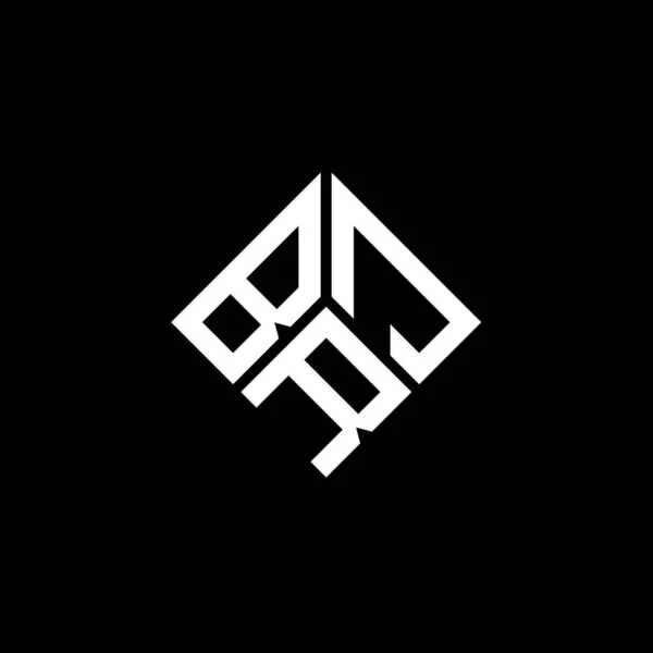 Desain Logo Huruf Brj Pada Latar Belakang Hitam Brj Kreatif - Stok Vektor
