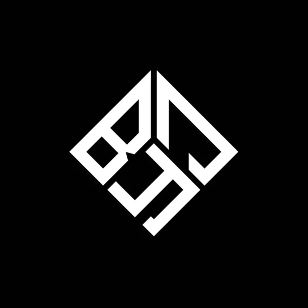 Дизайн Логотипа Буквы Byj Черном Фоне Концепция Логотипа Byj Creative — стоковый вектор