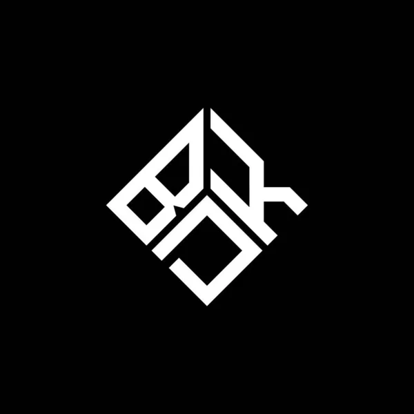 Diseño Del Logotipo Letra Bdk Sobre Fondo Negro Bdk Iniciales — Vector de stock