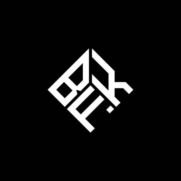 Desain Logo Huruf Bfk Pada Latar Belakang Hitam Inisial Kreatif - Stok Vektor