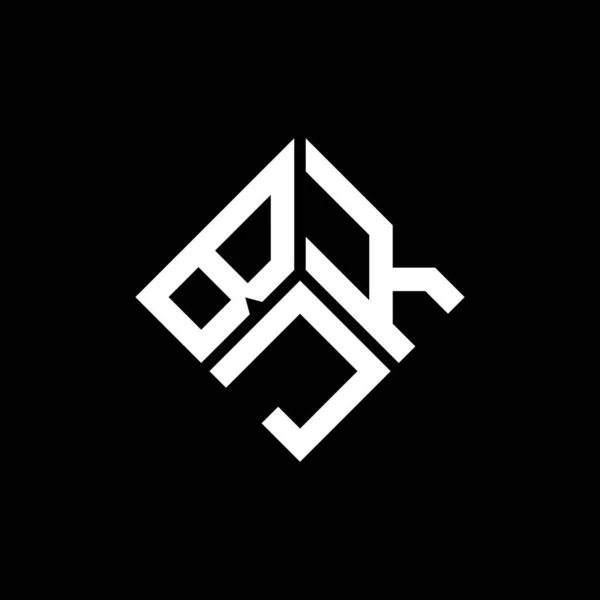 Bjk Brev Logotyp Design Svart Bakgrund Bjk Kreativa Initialer Brev — Stock vektor