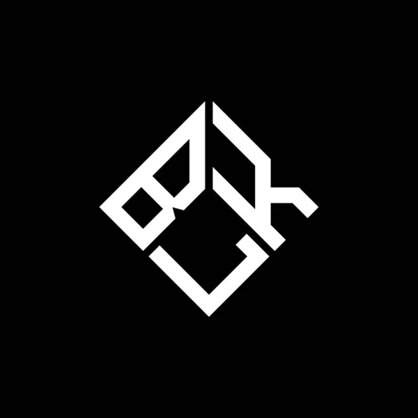 Desain Logo Surat Blk Pada Latar Belakang Hitam Blk Kreatif - Stok Vektor