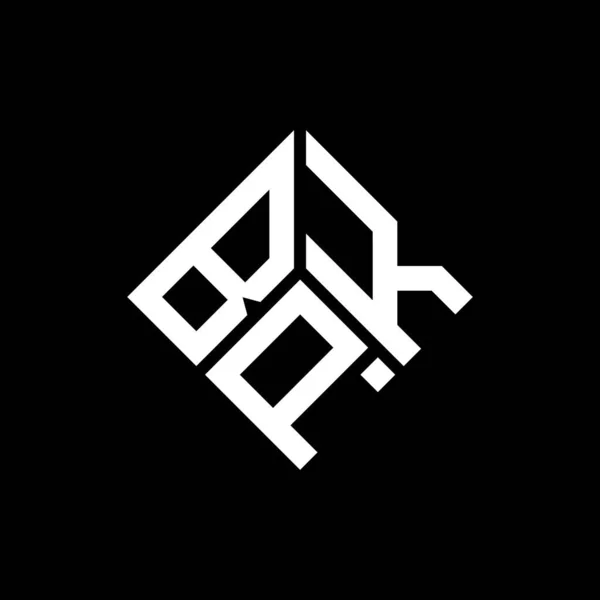 Projekt Logo Litery Bpk Czarnym Tle Kreatywne Inicjały Bpk Koncepcja — Wektor stockowy