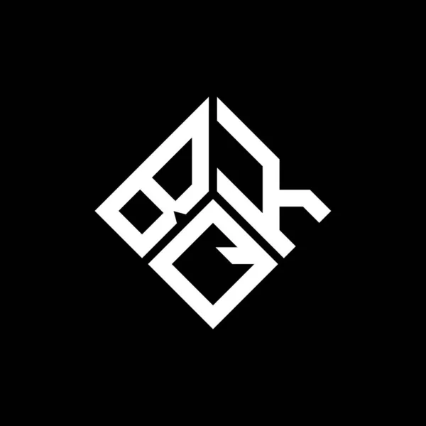 Desain Logo Huruf Bqk Pada Latar Belakang Hitam Inisial Kreatif - Stok Vektor
