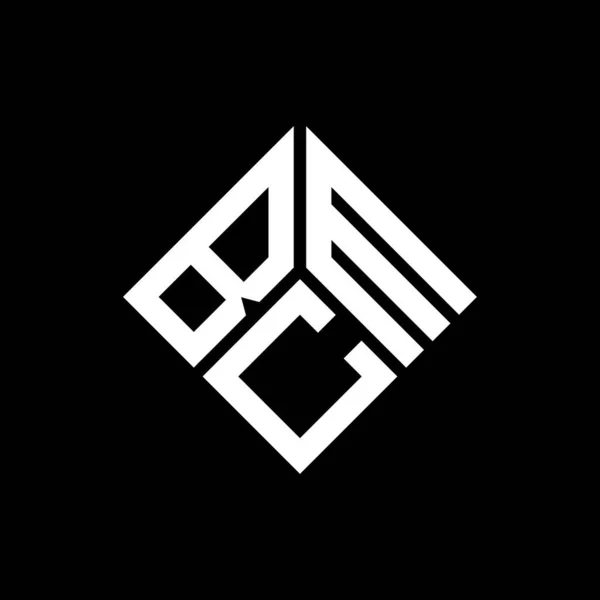 Bcm Brev Logotyp Design Svart Bakgrund Bcm Kreativa Initialer Brev — Stock vektor