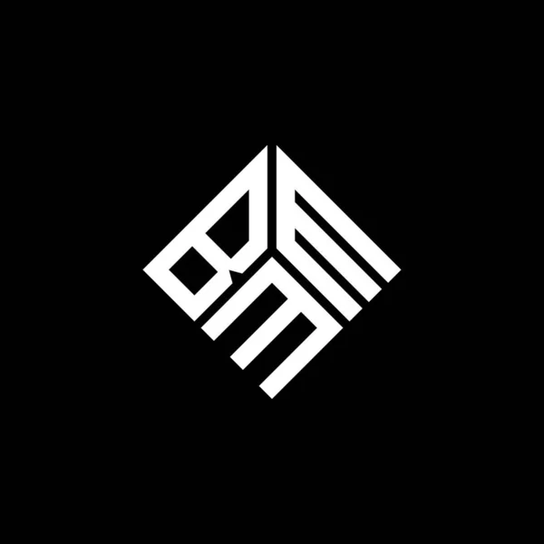 Design Logo Literei Bmm Fundal Negru Bmm Creativ Iniţiale Litera — Vector de stoc
