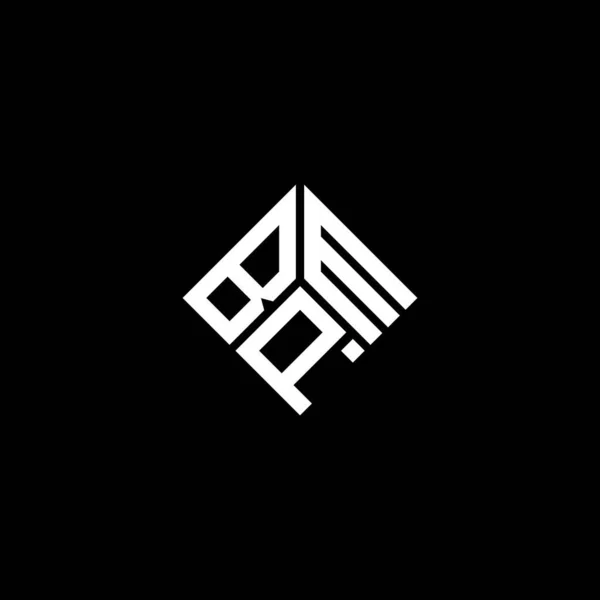 黒を基調としたBpmレターロゴデザイン Bpmクリエイティブイニシャルレターロゴコンセプト Bpmレターデザイン — ストックベクタ