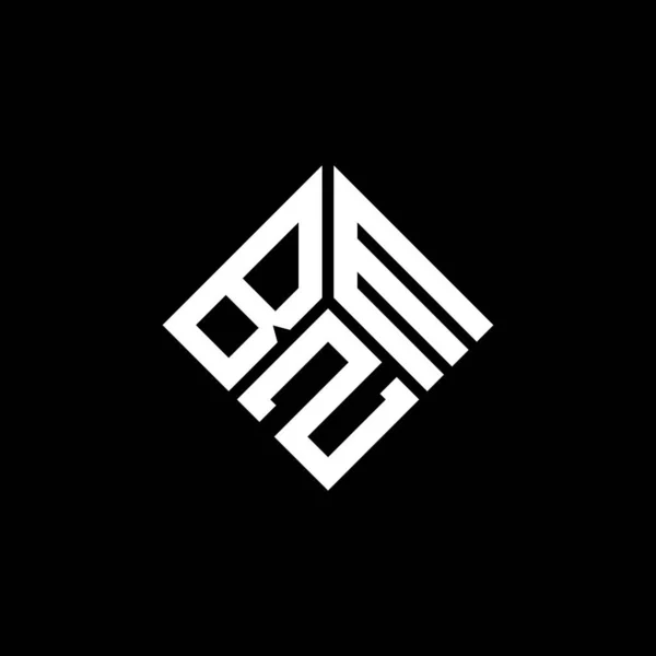 Bzm Logo Ontwerp Zwarte Achtergrond Bzm Creatieve Initialen Letter Logo — Stockvector