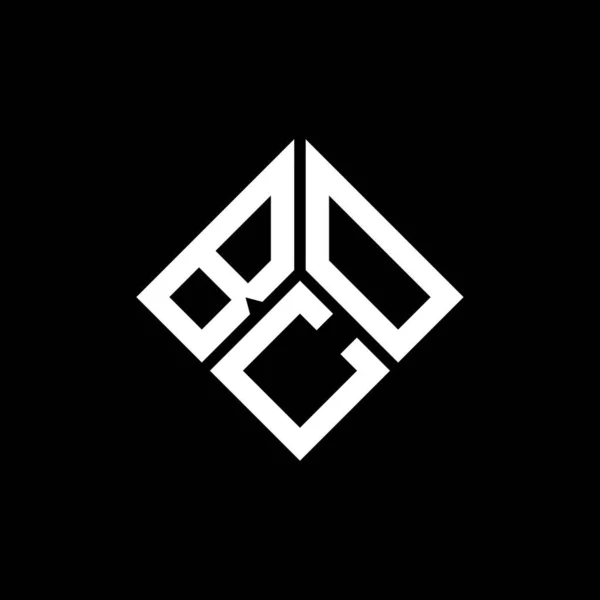 Дизайн Логотипу Літери Bco Чорному Тлі Bco Креативні Ініціали Концепції — стоковий вектор