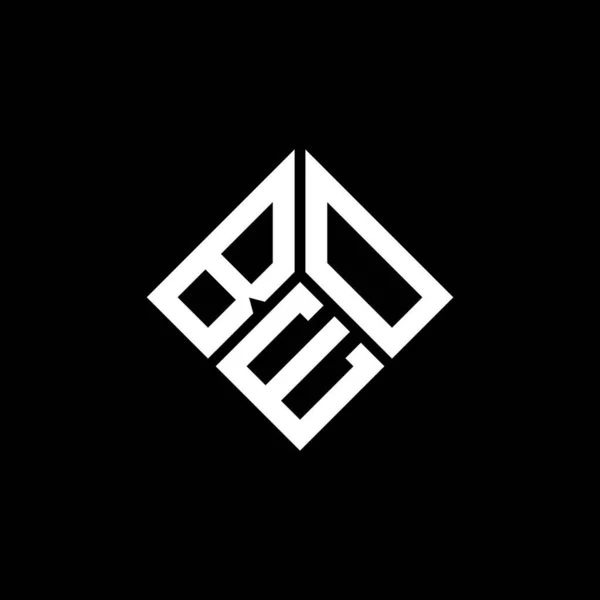 Beo Logo Ontwerp Zwarte Achtergrond Beo Creatieve Initialen Letter Logo — Stockvector