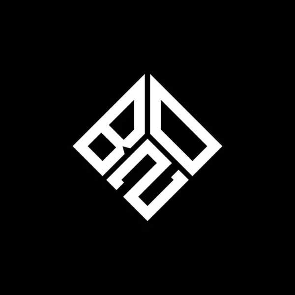 Bzoの手紙のロゴデザイン黒を背景に Bzoクリエイティブイニシャルレターロゴコンセプト Bzoレターデザイン — ストックベクタ
