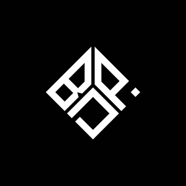 黒の背景にBdpの文字のロゴデザイン Bdpクリエイティブイニシャルレターロゴコンセプト Bdp文字デザイン — ストックベクタ