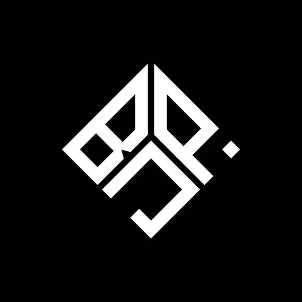 Diseño Del Logotipo Letra Bjp Sobre Fondo Negro Bjp Iniciales — Archivo Imágenes Vectoriales
