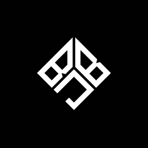黒の背景にBjbの文字のロゴデザイン Bjbクリエイティブイニシャルレターロゴコンセプト Bjb手紙デザイン — ストックベクタ