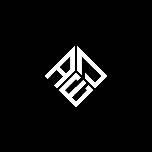 Aed Letter Logo Design Auf Schwarzem Hintergrund Aed Kreative Initialen — Stockvektor
