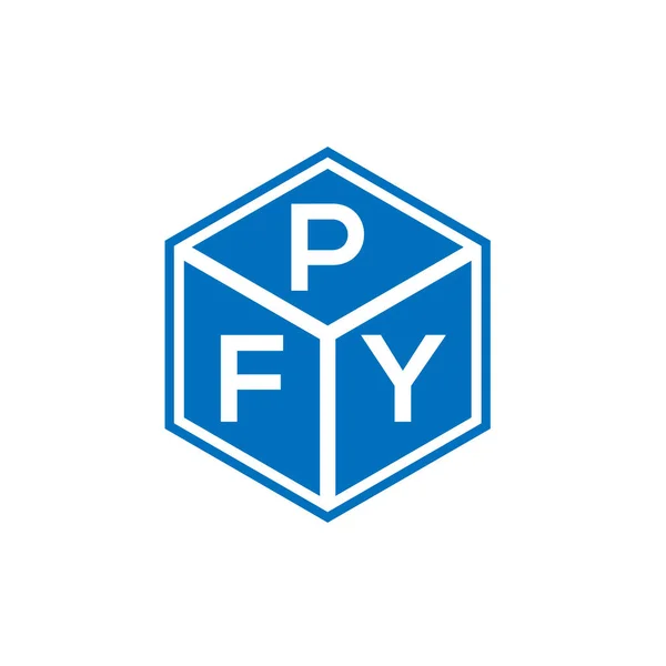 Pfy Letter Logo Design Auf Schwarzem Hintergrund Pfy Kreative Initialen — Stockvektor