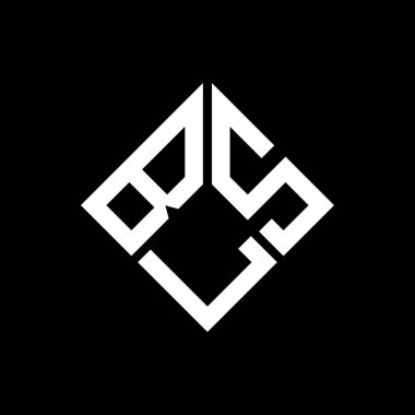 Siyah arkaplanda BLS harfi logo tasarımı. BLS yaratıcı harf logosu konsepti. BLS harf tasarımı.