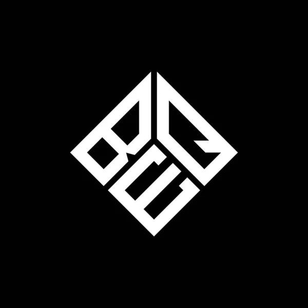 ブラックを基調としたBeqレターロゴデザイン Beqクリエイティブイニシャルレターロゴコンセプト Beqレターデザイン — ストックベクタ