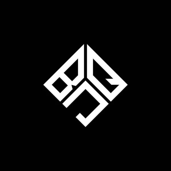Σχεδιασμός Λογότυπου Γράμματος Bjq Μαύρο Φόντο Δημιουργικά Αρχικά Bjq Έννοια — Διανυσματικό Αρχείο