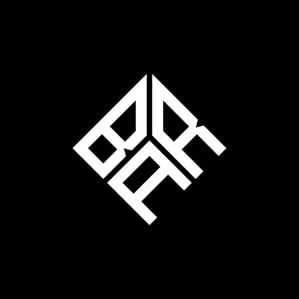 Diseño Del Logotipo Letra Bar Sobre Fondo Negro Bar Iniciales — Archivo Imágenes Vectoriales