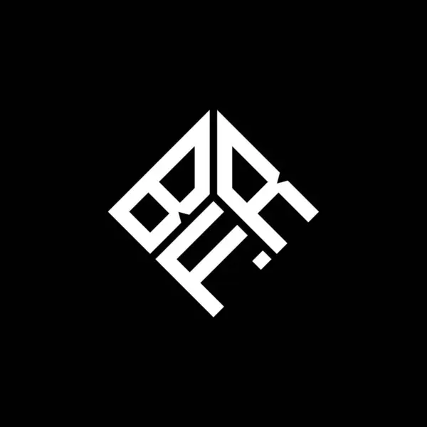 ブラックを基調としたBfrレターロゴデザイン Bfrクリエイティブイニシャルレターロゴコンセプト Bfrの文字デザイン — ストックベクタ