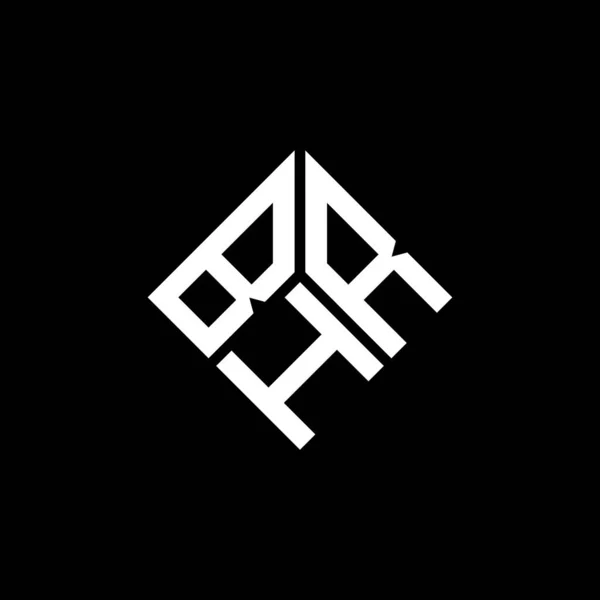 Diseño Del Logotipo Letra Bhr Sobre Fondo Negro Bhr Iniciales — Archivo Imágenes Vectoriales