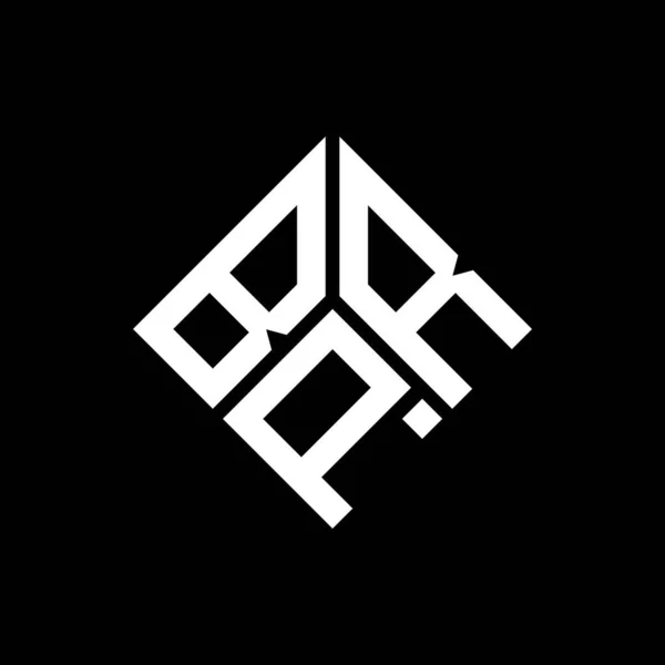 Diseño Del Logotipo Letra Bpr Sobre Fondo Negro Bpr Iniciales — Archivo Imágenes Vectoriales