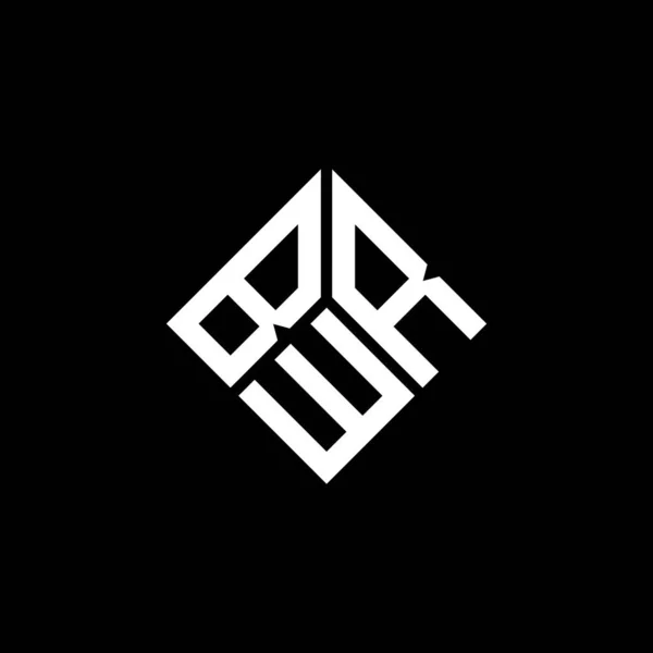 Logo Della Lettera Bwr Sfondo Nero Bwr Creativo Iniziali Lettera — Vettoriale Stock