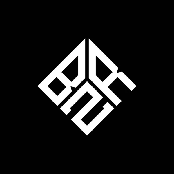 Diseño Del Logotipo Letra Bzr Sobre Fondo Negro Bzr Iniciales — Archivo Imágenes Vectoriales