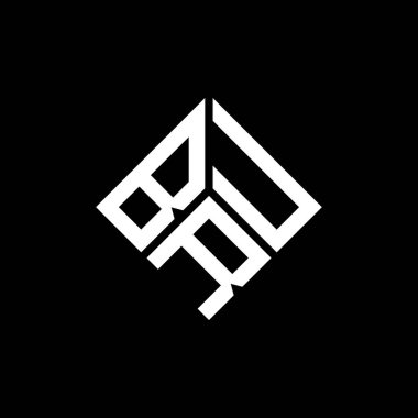 Siyah arka planda BRU harf logosu tasarımı. BRU yaratıcı harf logosu konsepti. BRU harf dizaynı. BRU harf logosu dizaynı siyah arka planda. BRU yaratıcı harf logosu konsepti. BRU harf tasarımı.