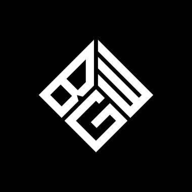 Siyah arka planda WebBGW harf logosu tasarımı. BGW yaratıcı harflerin baş harfleri logo kavramı. BGW harf tasarımı.