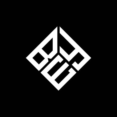 Siyah arka planda BEY harfi logo tasarımı. BeY yaratıcı harflerin baş harfleri logo kavramı. BEY harf tasarımı.