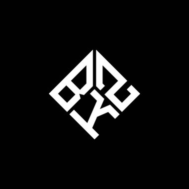 Siyah arkaplanda BKZ harf logosu tasarımı. BKZ yaratıcı harflerin baş harfleri logo kavramı. BKZ harf tasarımı.