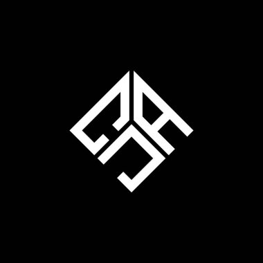Siyah arka planda CJA harf logosu tasarımı. CJA yaratıcı harf logosu konsepti. CJA harf tasarımı.