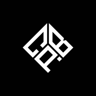 Siyah arkaplanda CPB harfi logo tasarımı. CPB yaratıcı harflerin baş harfleri logo kavramı. CPB harf tasarımı.