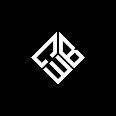 Siyah arka planda CWB harfi logo tasarımı. CWB yaratıcı harflerin baş harfleri logo kavramı. CWB harf tasarımı.