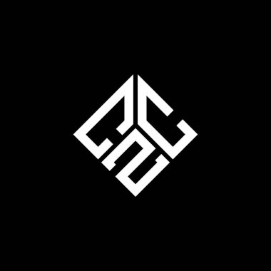 Siyah arka planda CZC harf logosu tasarımı. CZC yaratıcı harflerin baş harfleri logo kavramı. CZC harf tasarımı.