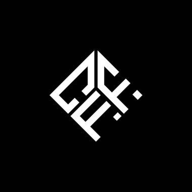 Siyah arka planda CFF harf logosu tasarımı. CFF yaratıcı harf logosu konsepti. CFF harf tasarımı.