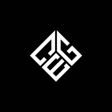 Siyah arkaplanda CEG harf logosu tasarımı. CEG yaratıcı harflerin baş harfleri logo konsepti. CEG harf tasarımı.